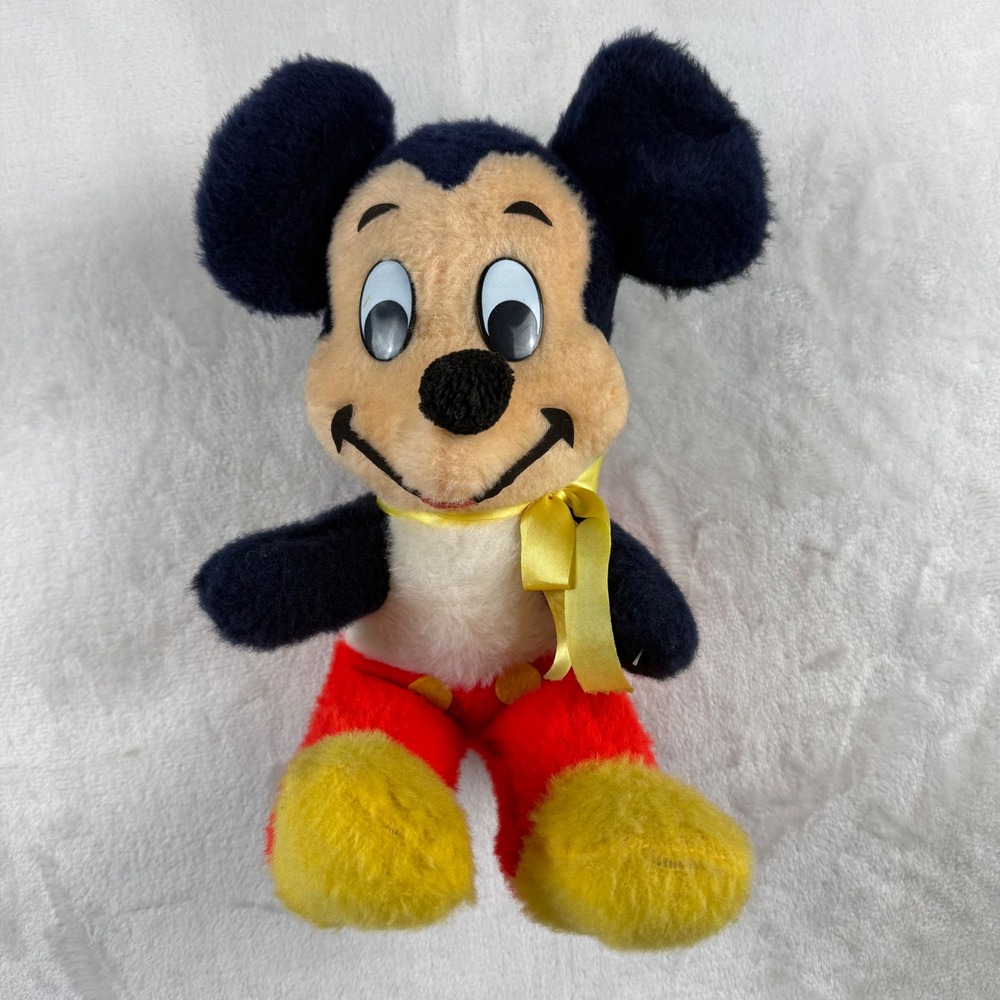 Vintage Disney Mickey Mouse 11" Plush Walt Disney Distributing Co Stuffed Animal - Picture 2 of 11